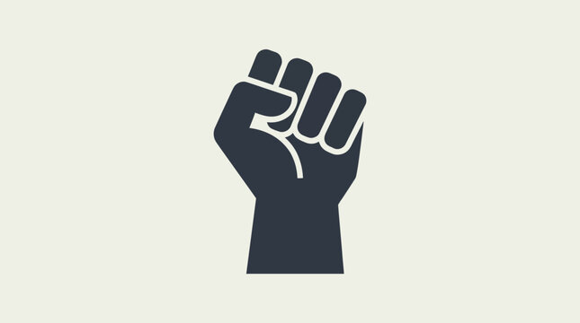 Raised clenched fist icon for protest and solidarity