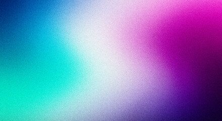 Obraz premium Abstract grainy gradient background with vibrant blue, cyan, pink, and purple colors for modern design projects