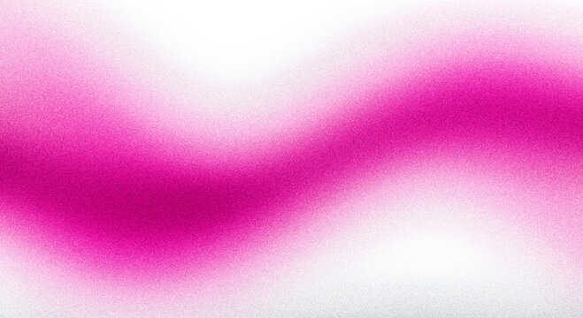 Abstract pink spray paint texture background with a soft wave shape, vibrant magenta gradient on white background