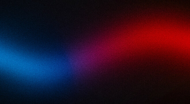 Abstract background with blue and red light gradient on dark textured surface