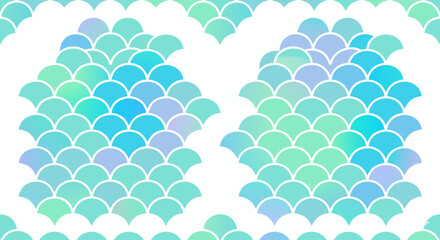 Fish scale mermaid style iridescent tiles pattern © FBI