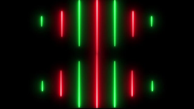 Bright blue violet neon laser rays tech futuristic motion design. Hi-tech lines retro background. Seamless looping. Abstract techno background with blue neon lights. Striped texture in cross shape