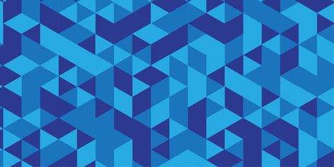 Obraz premium Triangle Vector Abstract Geometric Technology seamless pattern Background. triangular mosaic backdrop design. Triangle polygonal square abstract banner background.