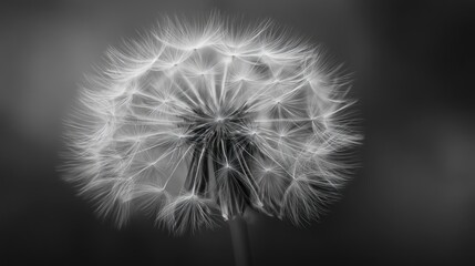 Fototapeta premium Dandelion seed head closeup