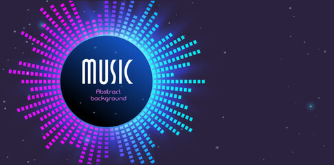 Vector music melody. Concept background for song. template flyer. vector illustration. © kornetka