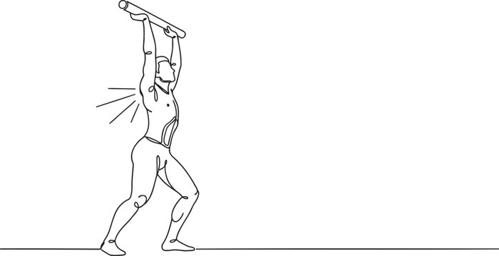 58_A person exerting upward_traced