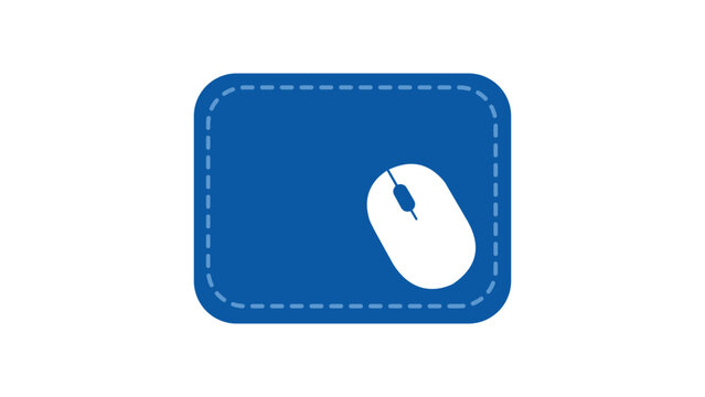Sleek vector illustration of a circular mouse pad, a minimalist hand-drawn line icon representing essential computer accessories, tech productivity tools, and clean modern workspace organization.