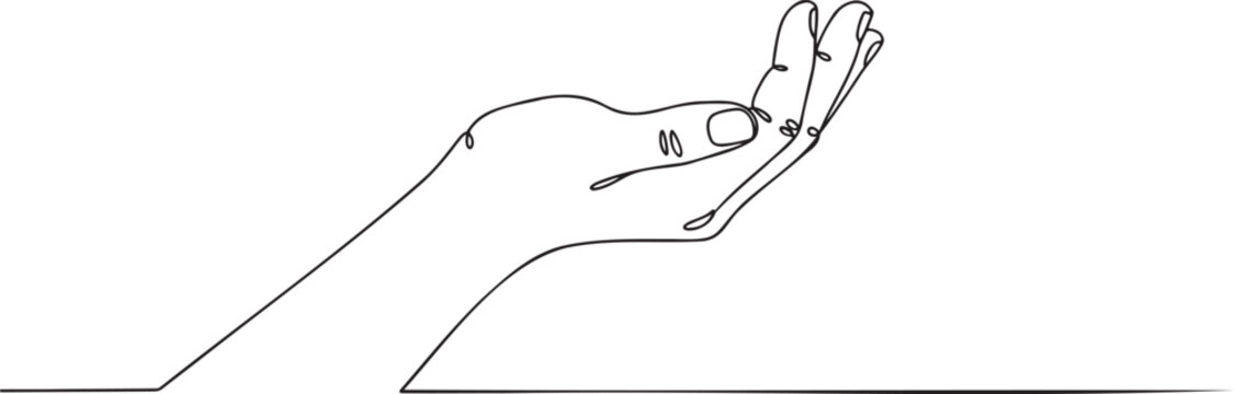 168_An open hand in a gesture_traced
