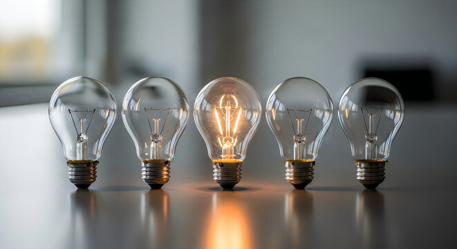 Vintage edison bulbs a row of illuminated filament lights
