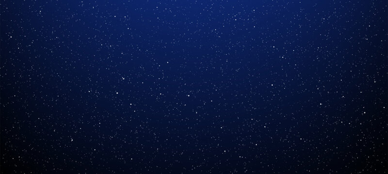 Abstract blue space background featuring tiny glowing stars. Night sky texture with sparkling particles, cosmic galaxy depth for digital design, astronomy concept and banner template.