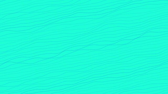 Flowing abstract waves in various shades of turquoise create a soothing, dynamic pattern. Smooth lines blend seamlessly against a light turquoise background, evoking a sense of fluidity and calm.