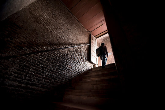 a school boy entering class room (HOPE)