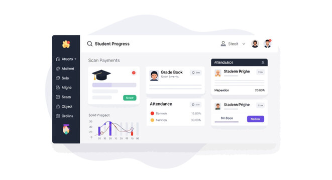 Digital Dashboard UI/UX Design for Student Progress Tracking
