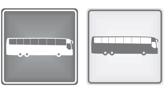 Bus station sign. vector illustration