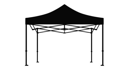 Pop up tent silhouette on a white background © asma
