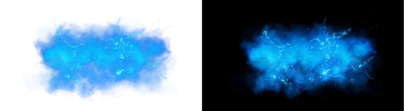 PNG image of&nbsp;Electric blue energy cloud on transparent background
