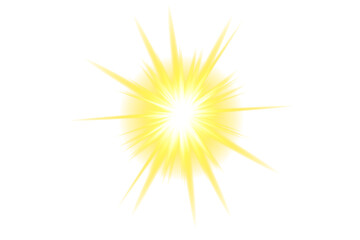 Fototapeta premium Bright yellow starburst a radiant explosion of light and energy