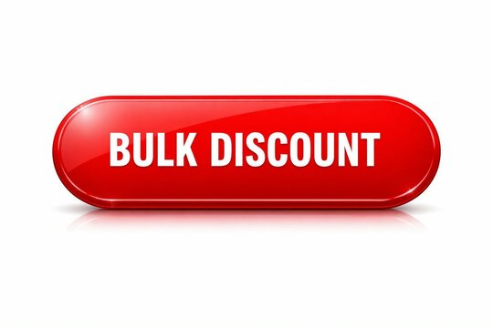Bright red button promoting bulk discount offers for shoppers and buyers