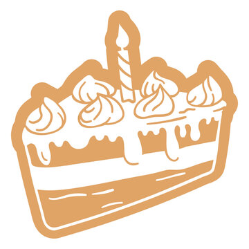 Piece of cake with a candle on it