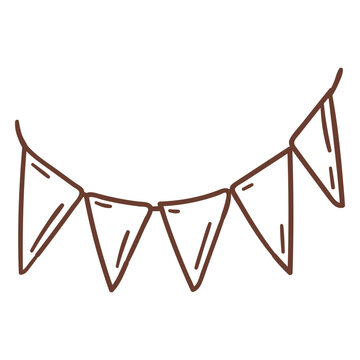 Charming festive bunting illustration
