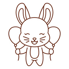 Fototapeta na wymiar Happy birthday bunny