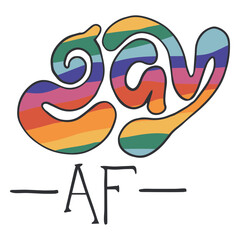 Obraz premium Gay af logo