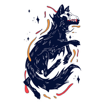 Drawing of a wolf