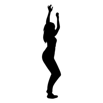 Energetic dancing silhouette design for apparel