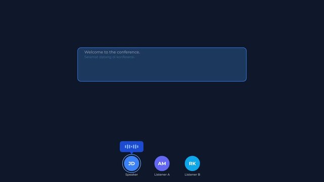 AI Voice Recognition and Speech to Text User Interface Animation