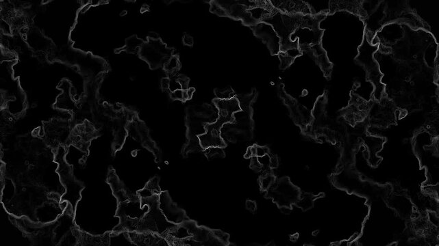 Abstract Glowing Gray Scribble Looped Animation on Black Background - Dynamic 4K Motion. Rapidly shifting glowing gray scribbles forming fluid, irregular, hand‑drawn shapes against a black background.