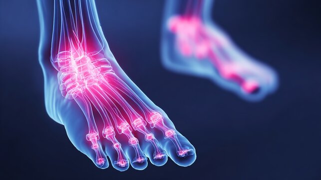 Neuropathy nerve damage medical concept, peripheral neuropathy disorder anatomy illustration, human nervous system disease, nerve fiber inflammation and degeneration, neurological health problem