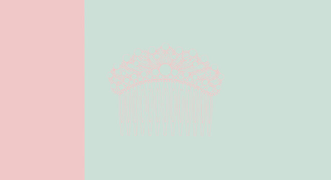 Elegant Lace Hair Comb on Pastel Background
