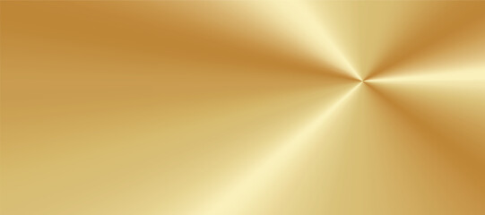 Radial gold gradient effect, holographic metal foil texture, polished brass circular shine, bronze nickel alloy brushed plate, metallic vector background © Hanna