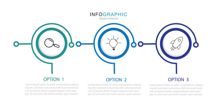 business infographic template whit 3 steps or option , vector illustration	