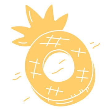 Pool float cut out pineapple