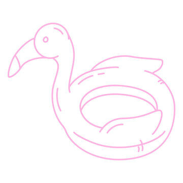 Pool float stroke flamingo