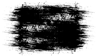 Naklejka premium Realistic grunge brush strokes on transparent background. Black grunge paint strokes PNG. black ink strokes overlay PNG.