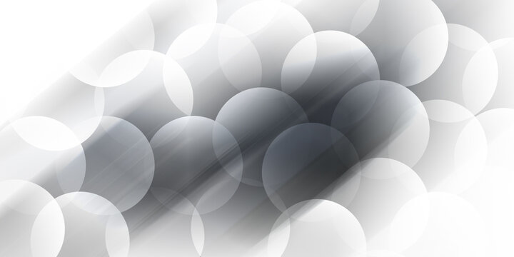 Abstract background with white circles and dark diagonal light beam