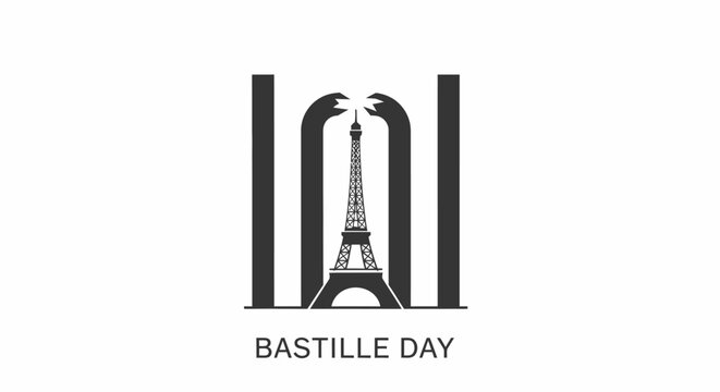 Eiffel Tower Iconic Landmark Logo Design.