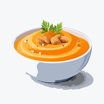 Karotten-P&uuml;ree mit ger&ouml;steten N&uuml;ssen