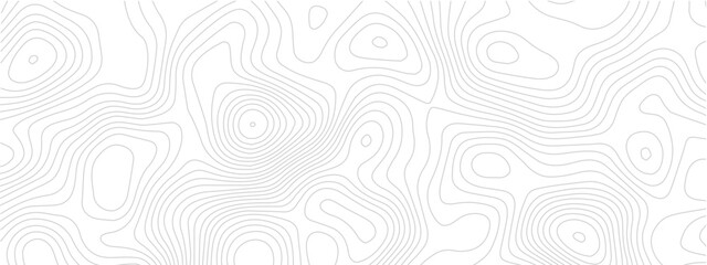 Topographic map contour lines abstract vector background for cartography and geography isolated on white © Romana