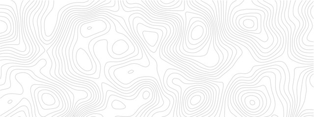 Topographic map contour lines abstract vector background for cartography and geography isolated on white © Romana