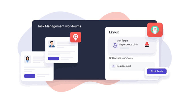 Modern Task Management Dashboard Interface - Team Collaboration and Planning