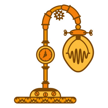 Lamp monochromatic steampunk