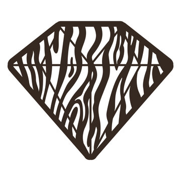 Mesmerizing animal fur pattern in diamond-shaped frame