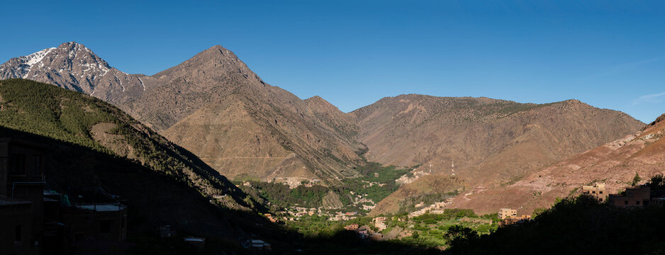 Imlil valley from Tamatert village, Toubkal National Park, morocco, africa