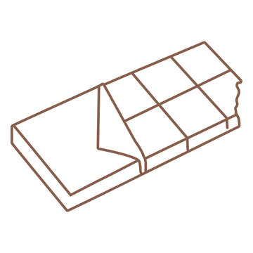 Chocolate bar with a bite