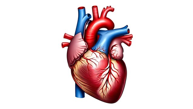 ## Detailed Anatomical Structure of the Human Heart and Major Vessels