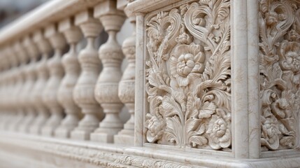 Obraz premium Ornate marble balustrade