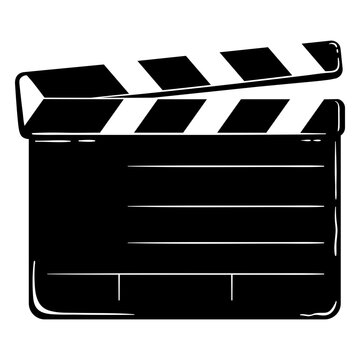 Classic film clapperboard illustration